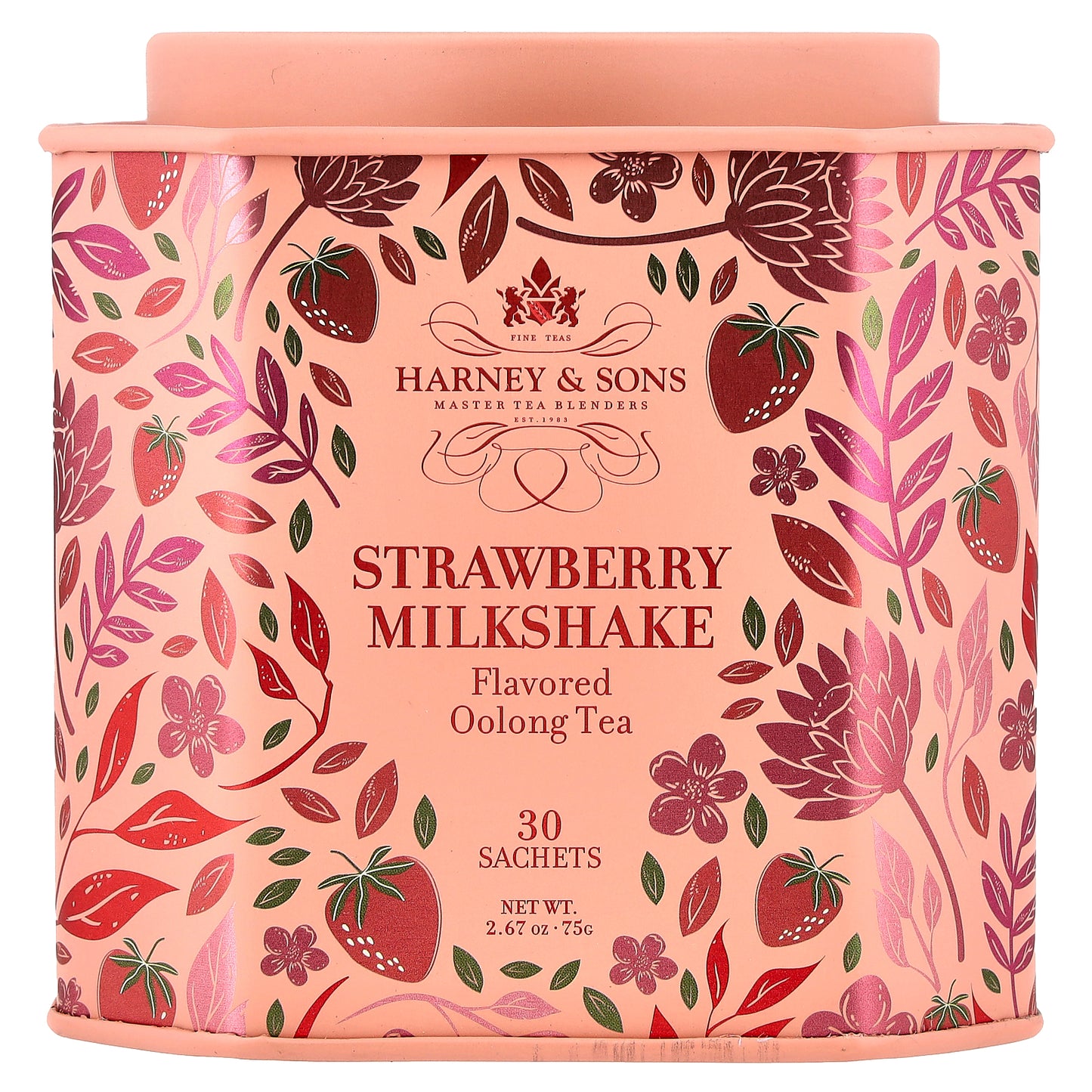 Harney & Sons, Oolong Tea, Strawberry Milkshake , 30 Sachets, 2.67 oz (75 g)