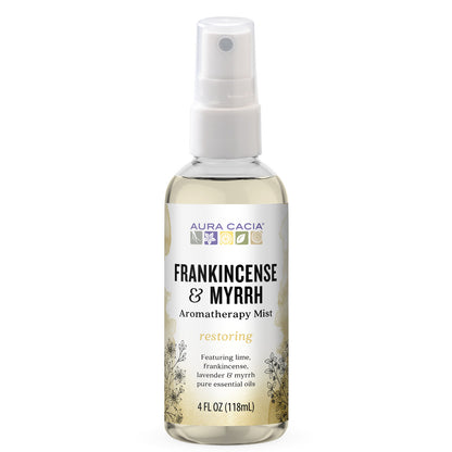 Aura Cacia, Aromatherapy Mist, Frankincense & Myrrh, 4 fl oz (118 ml)