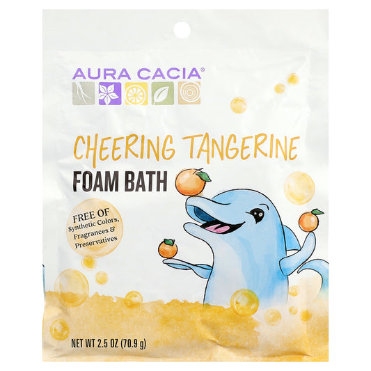 Aura Cacia, Foam Bath, Cheering Tangerine, 2.5 oz (70.9 g)