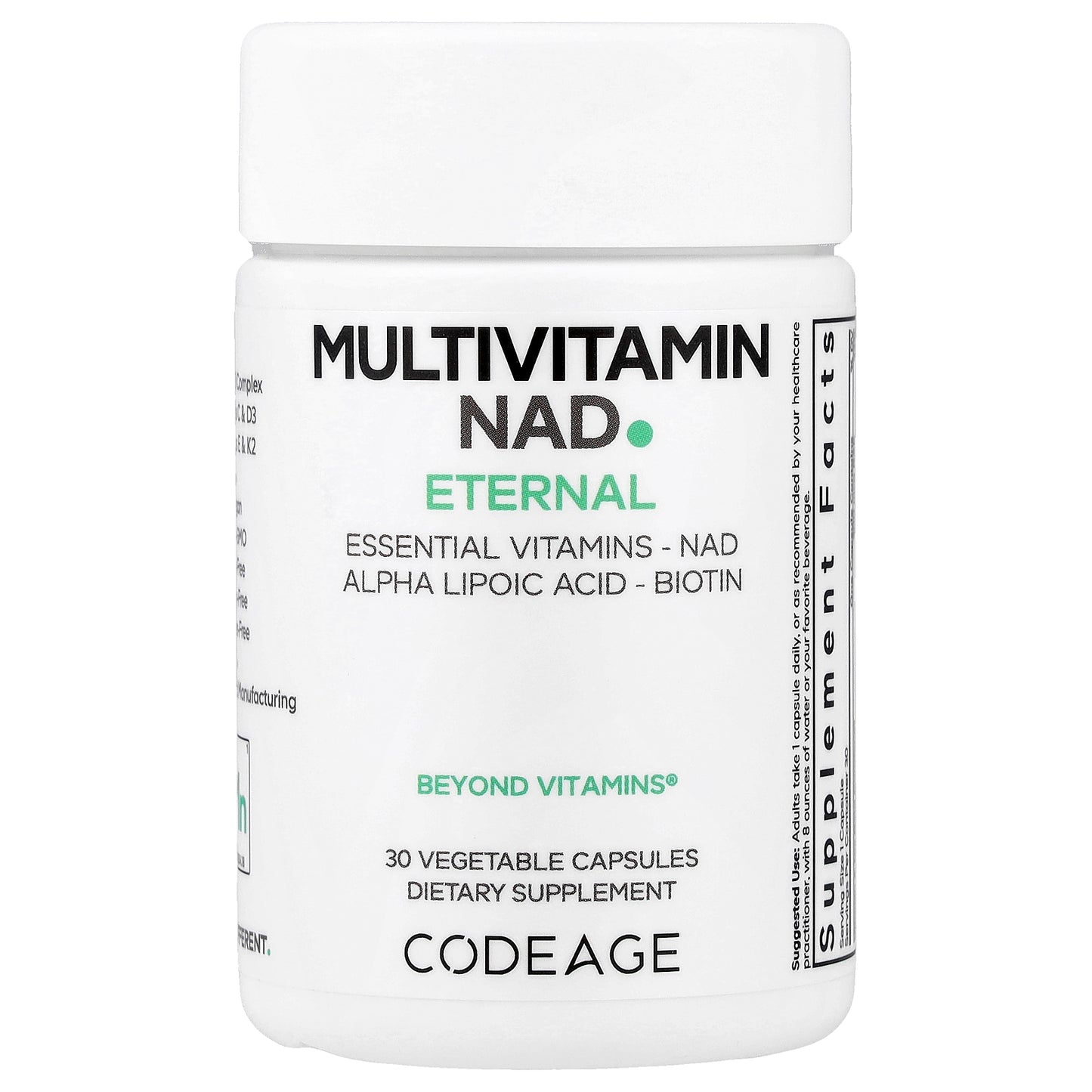 Codeage, Multivitamin NAD, External, 30 Vegetable Capsules