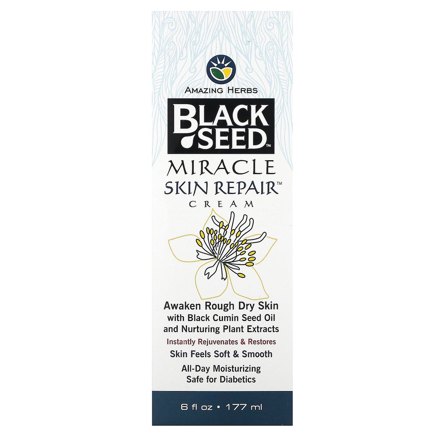 Amazing Herbs, Black Seed, Miracle Skin Repair Cream, 6 fl oz (177 ml)