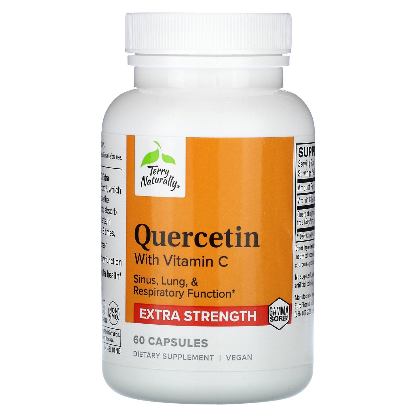Terry Naturally, Quercetin with Vitamin C, 60 Capsules