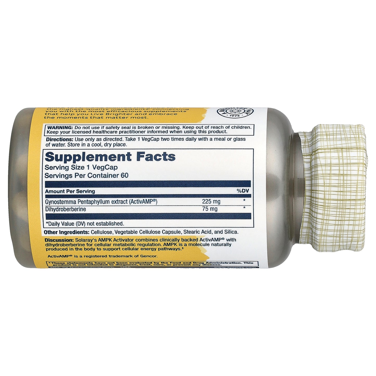 Solaray, AMPK Activator With Dihydroberberine, 60 VegCaps