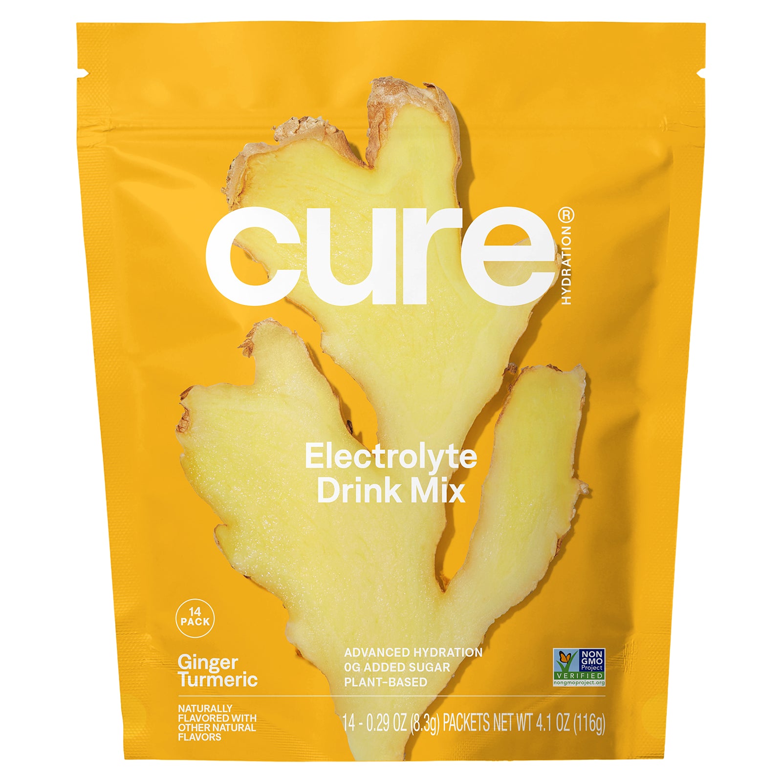 Cure Hydration, Hydrating Electrolyte Mix, Ginger Turmeric, 14 Packets, 0.29 oz (8.3 g) Each