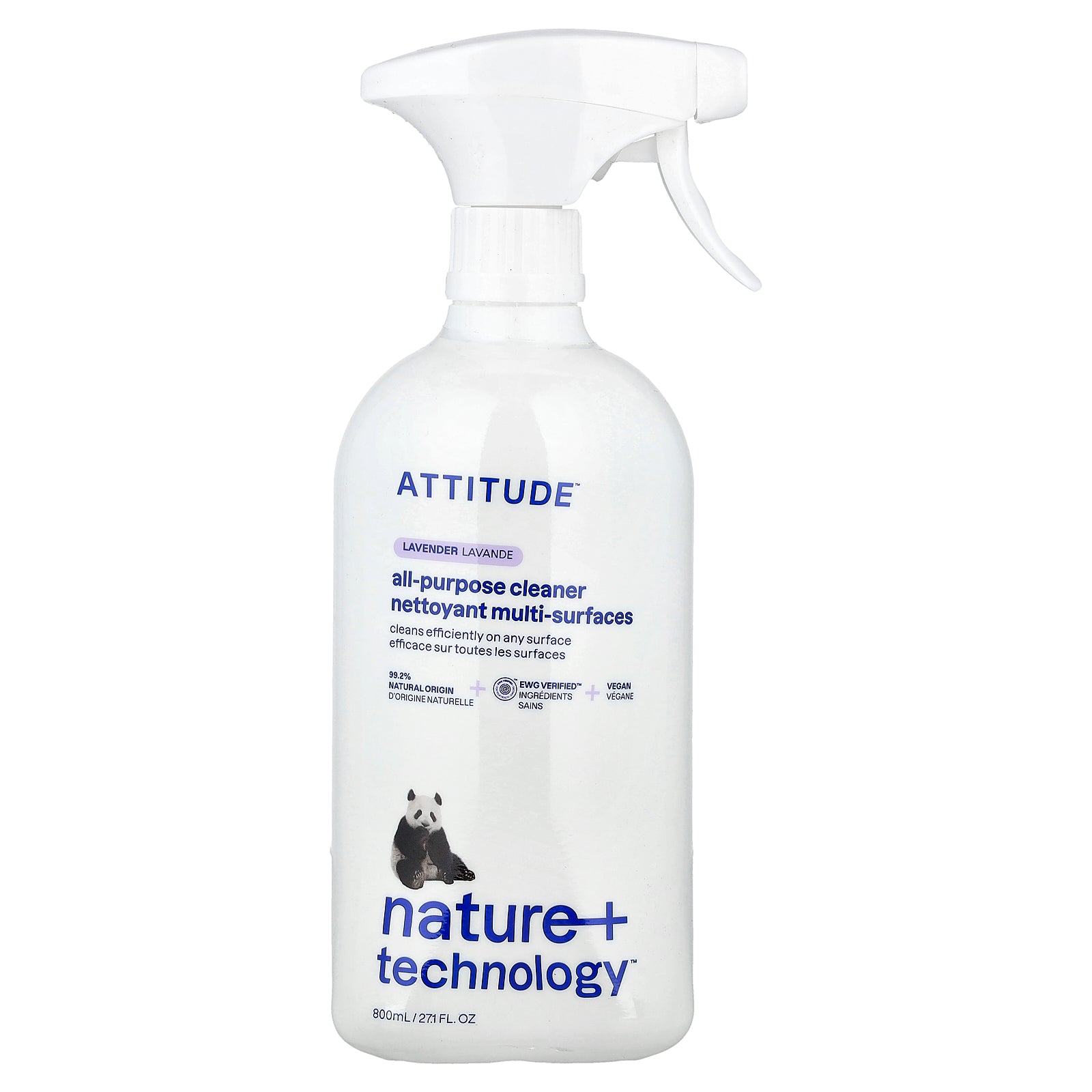 ATTITUDE, Nature + Technology™, All-Purpose Cleaner, Lavender, 27.1 fl oz (800 ml)