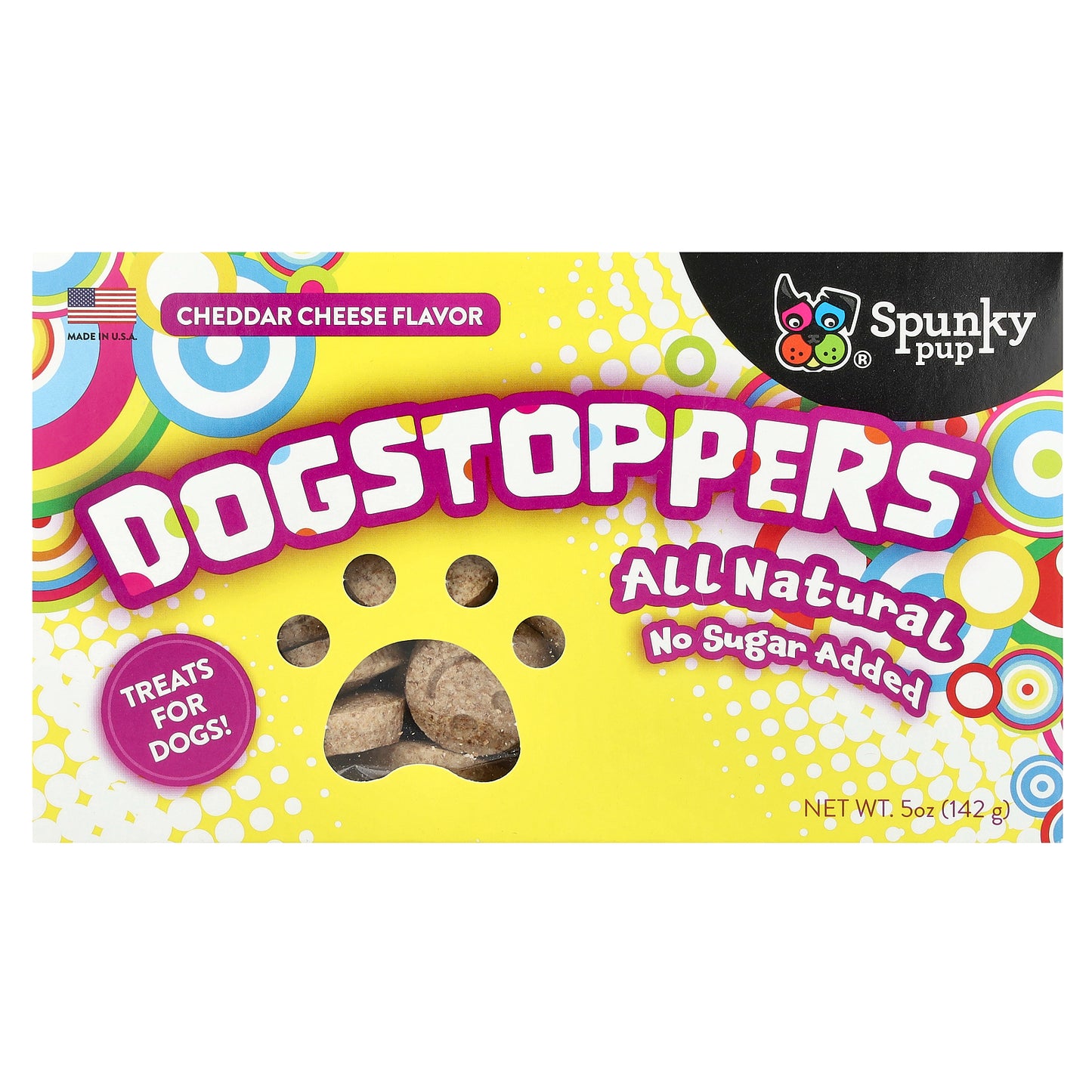 Spunky Pup, Dogstoppers, Treats For Dogs, Cheddar Cheese, 5 oz (142 g)