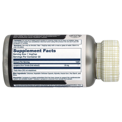 Solaray, Men's Lycopene, 20 mg, 30 VegCaps