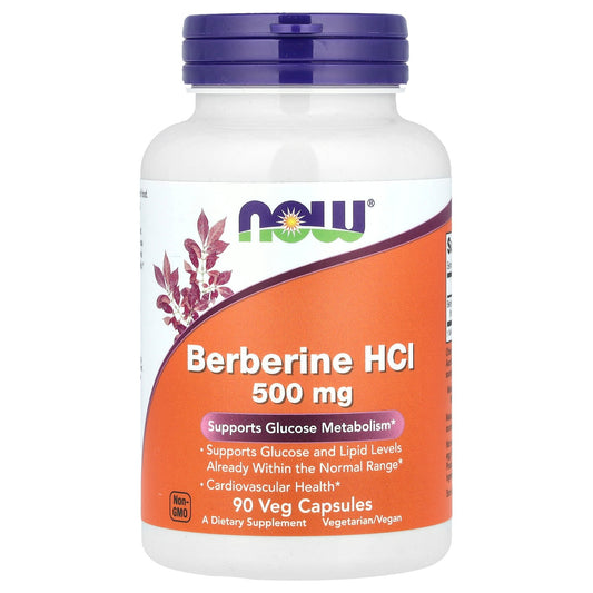 NOW Foods, Berberine HCl, 500 mg , 90 Veg Capsules