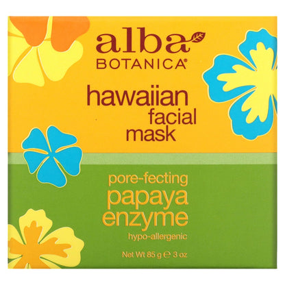 Alba Botanica, Hawaiian Beauty Facial Mask, Pore-Fecting Papaya Enzyme, 3 oz (85 g)