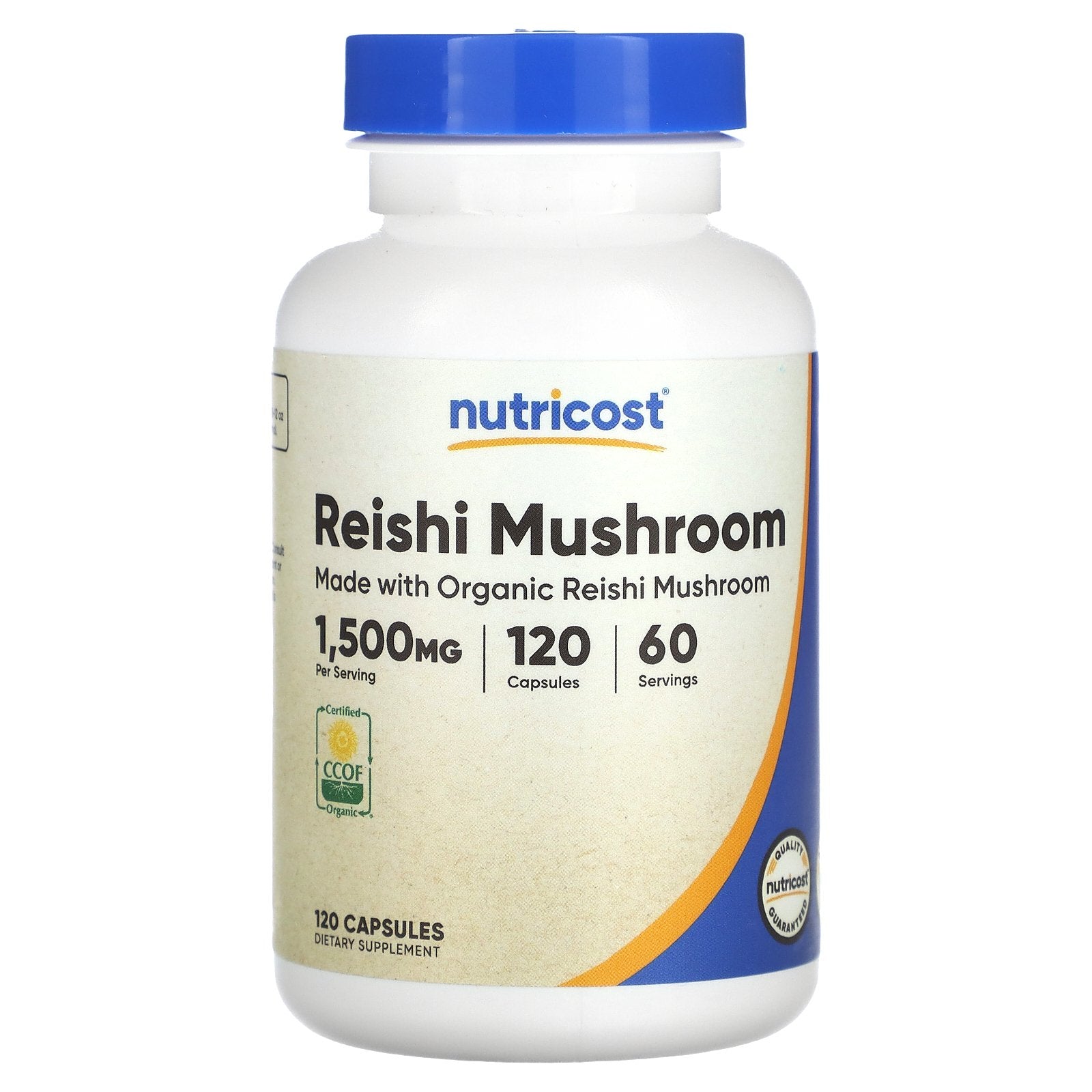 Nutricost, Reishi Mushroom, 1,500 mg, 120 Capsules (750 mg per Capsule)