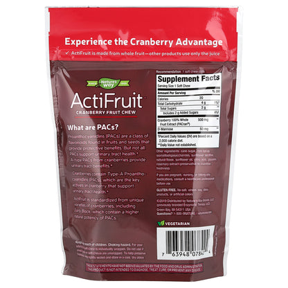 Nature's Way, ActiFruit™, Cranberry Fruit Chew, 500 mg, 20 Soft Chews