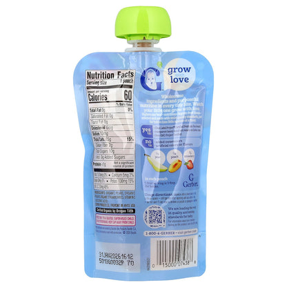 Gerber, Organic Puree, 2nd Foods®, Pear, Peach, Strawberry, 3.5 oz (99 g)