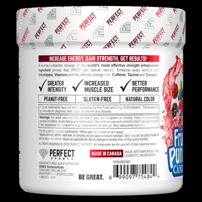PERFECT Sports, iPrep, Advanced Pre-Workout, Fruit Punch, 10.6 oz (300 g)