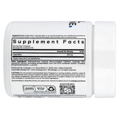 Codeage, Liposomal Trigonelline, 90 Vegetable Capsules
