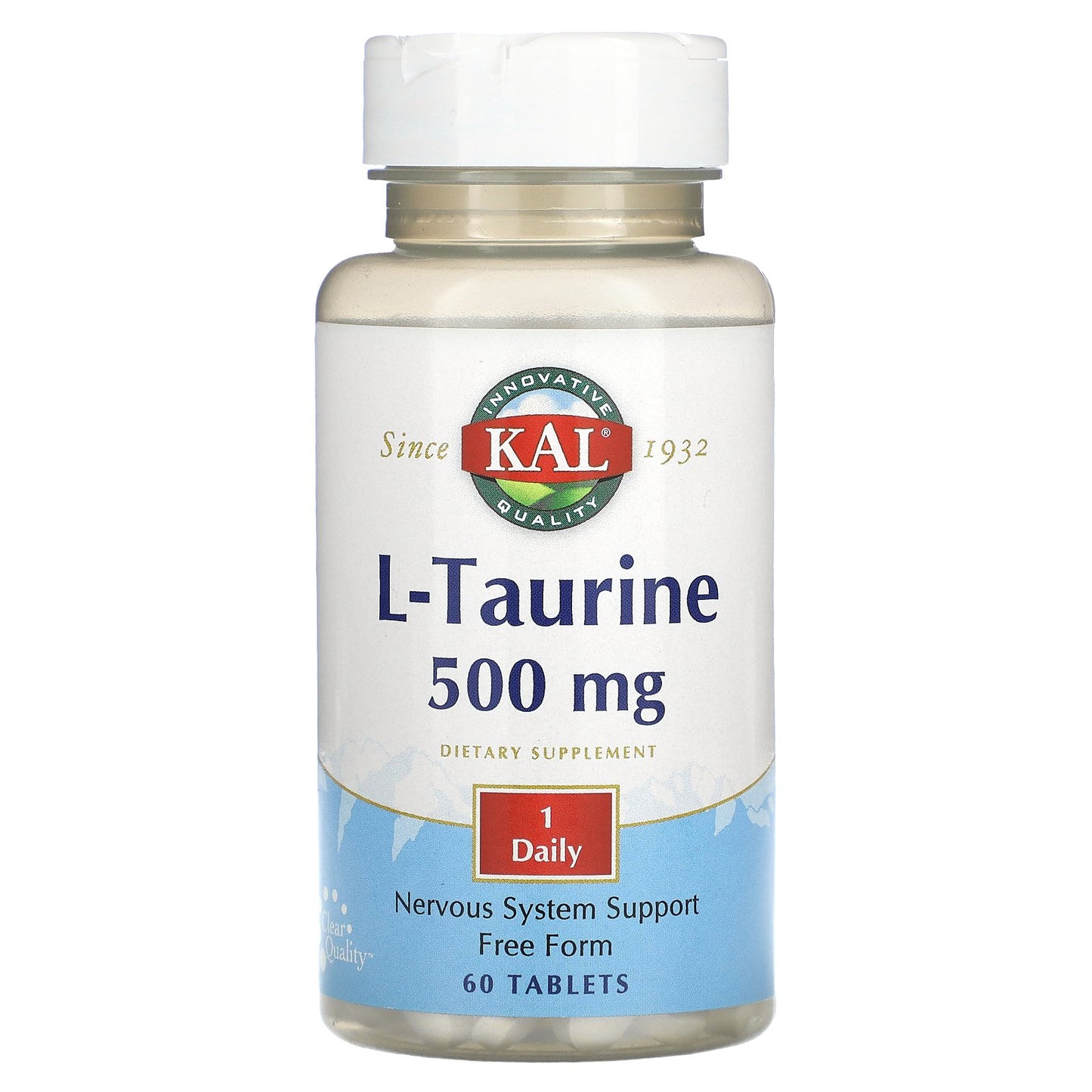 KAL, L-Taurine , 500 mg, 60 Tablets