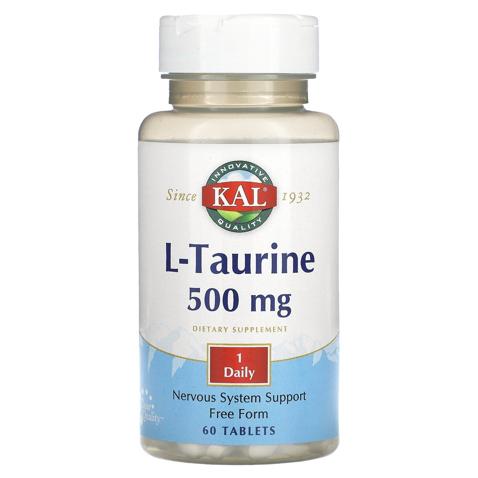 KAL, L-Taurine , 500 mg, 60 Tablets