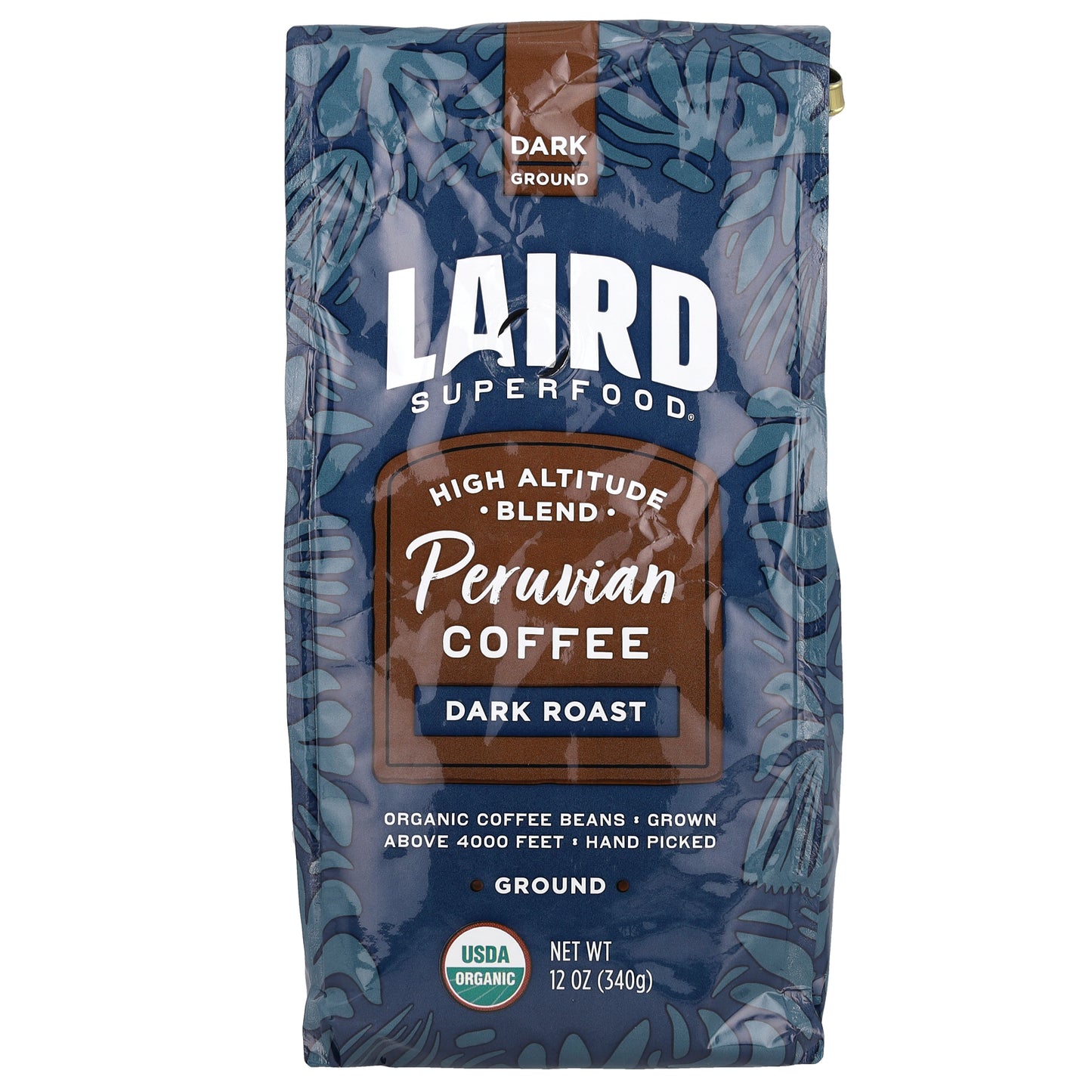 Laird Superfood, Peruvian Coffee, Ground, Dark, 12 oz (340 g)