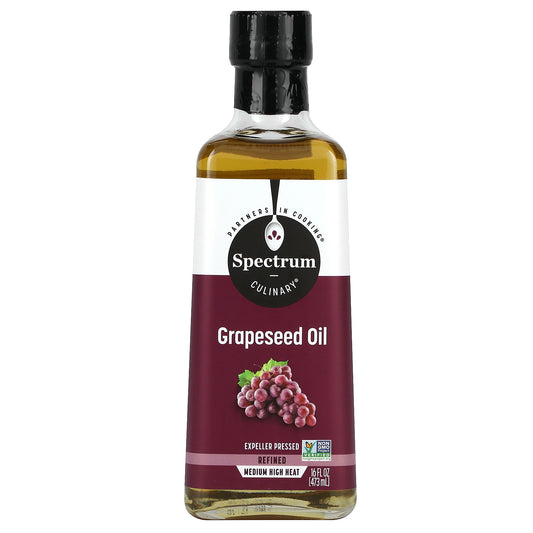 Spectrum Culinary, Grapeseed Oil, Expeller Pressed, 16 fl oz (473 ml)