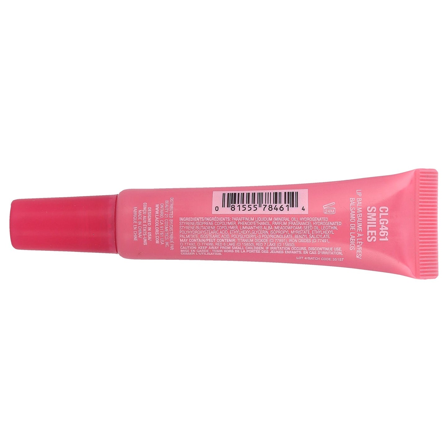 L.A. Colors, Stay Jelly, Sheer Butter Balm, CLG461 Smiles, 0.41 fl oz (12 ml)