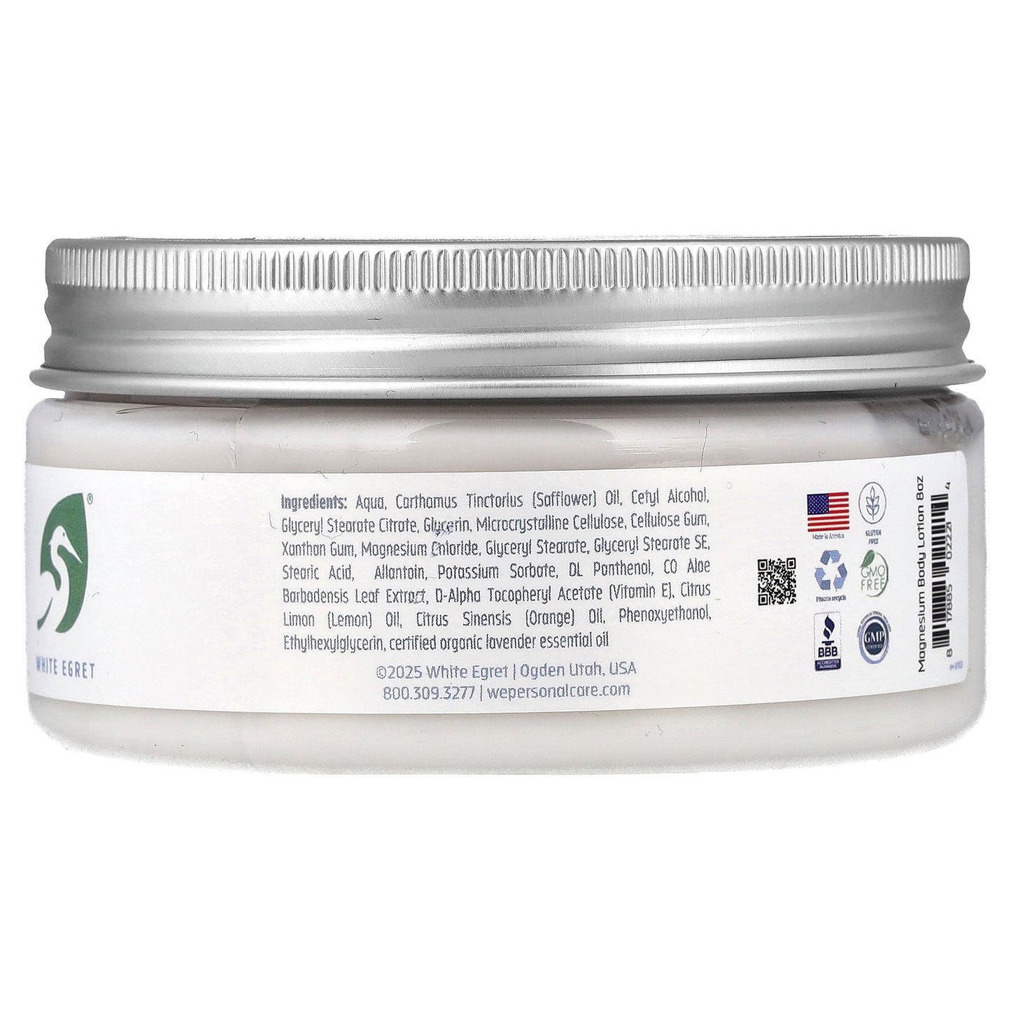 White Egret, Magnesium Body Lotion, Lavender, 8 fl oz (237 ml)