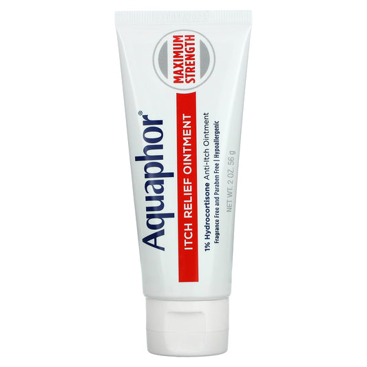 Aquaphor, Itch Relief Ointment, Maximum Strength, Fragrance Free, 2 oz (56 g)