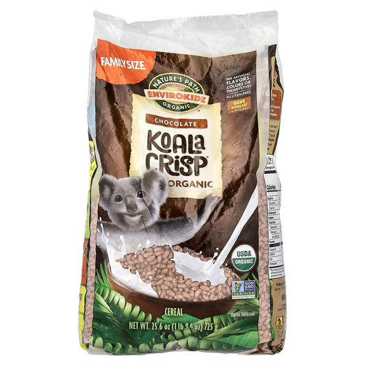 Nature's Path, EnviroKidz, Organic Koala Crisp® Cereal, Chocolate, 25.6 oz (725 g)