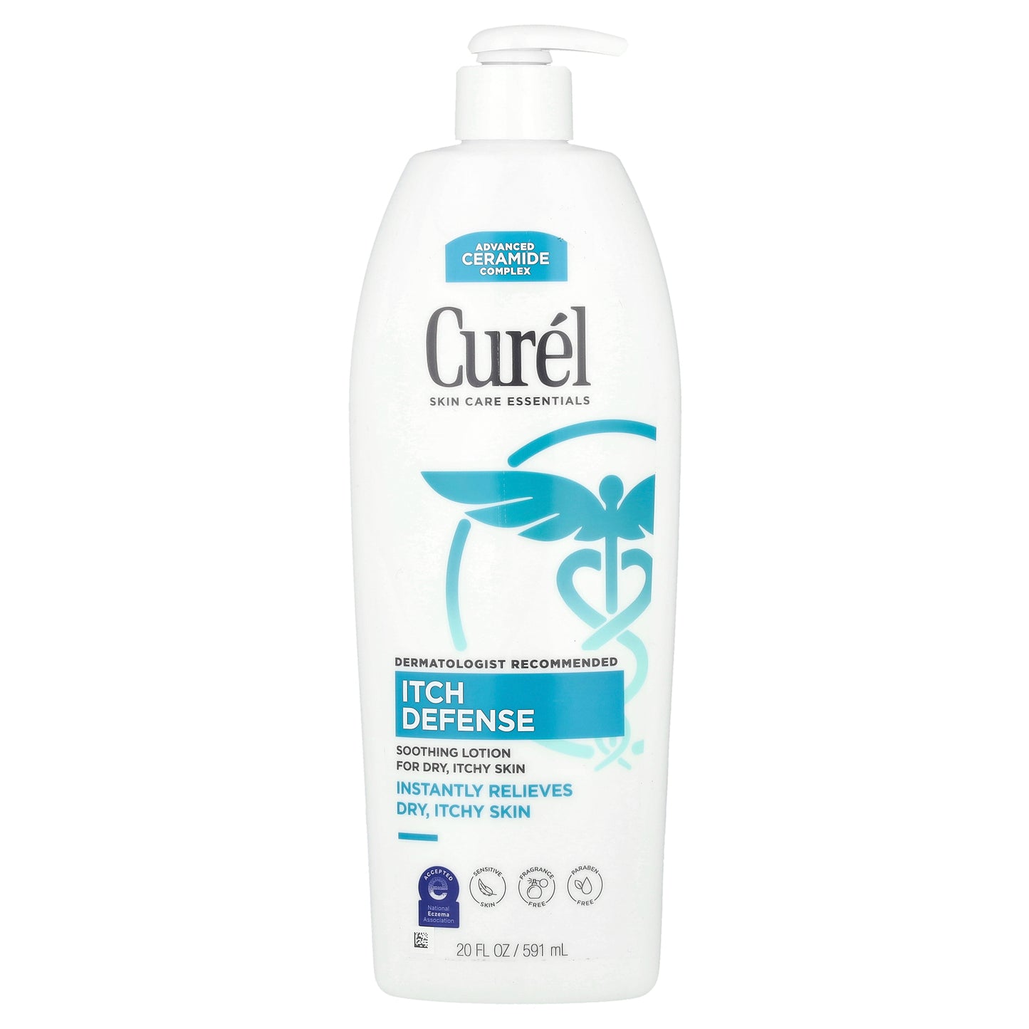 Curel, Itch Defense, Soothing Lotion for Dry, Itchy Skin, Fragrance Free, 20 fl oz (591 ml)