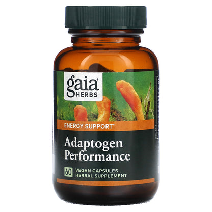 Gaia Herbs, Adaptogen Performance, Mushrooms & Herbs, 60 Vegan Capsules
