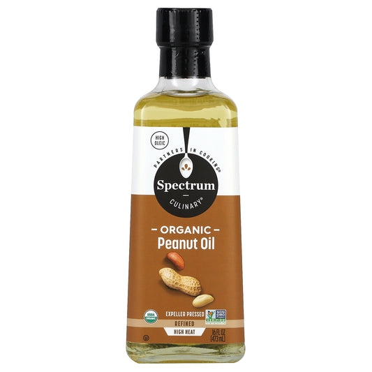 Spectrum Culinary, Organic Peanut Oil, Expeller Pressed, 16 fl oz (473 ml)