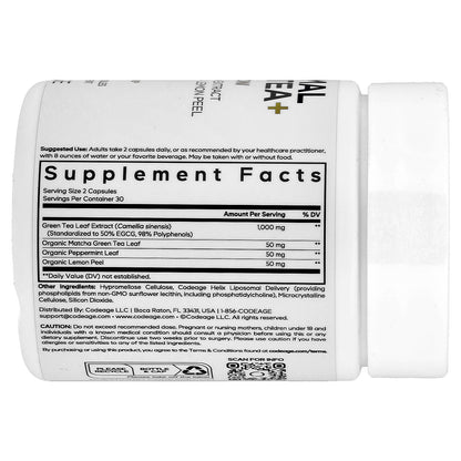 Codeage, Liposomal Green Tea+, 60 Vegetable Capsules