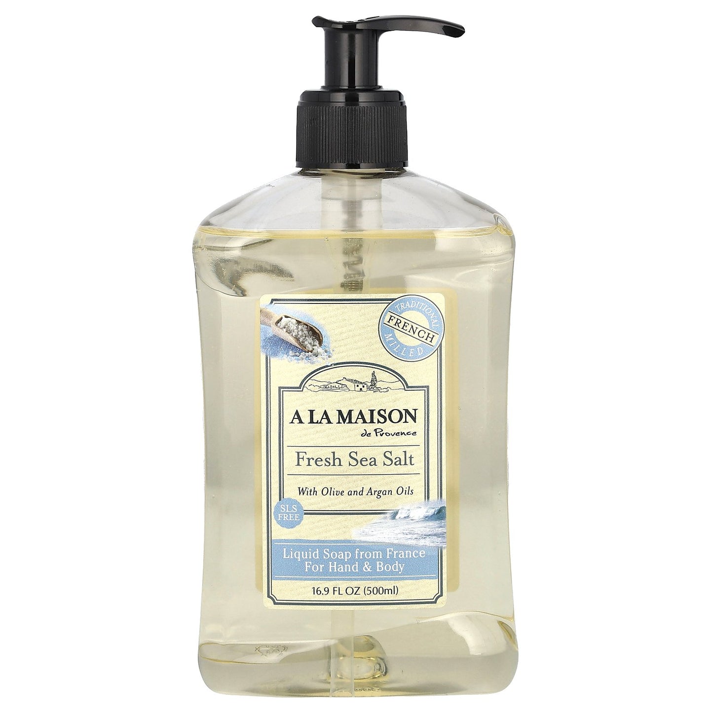 A La Maison de Provence, Liquid Soap For Hand & Body, Fresh Sea Salt, 16.9 fl oz (500 ml)