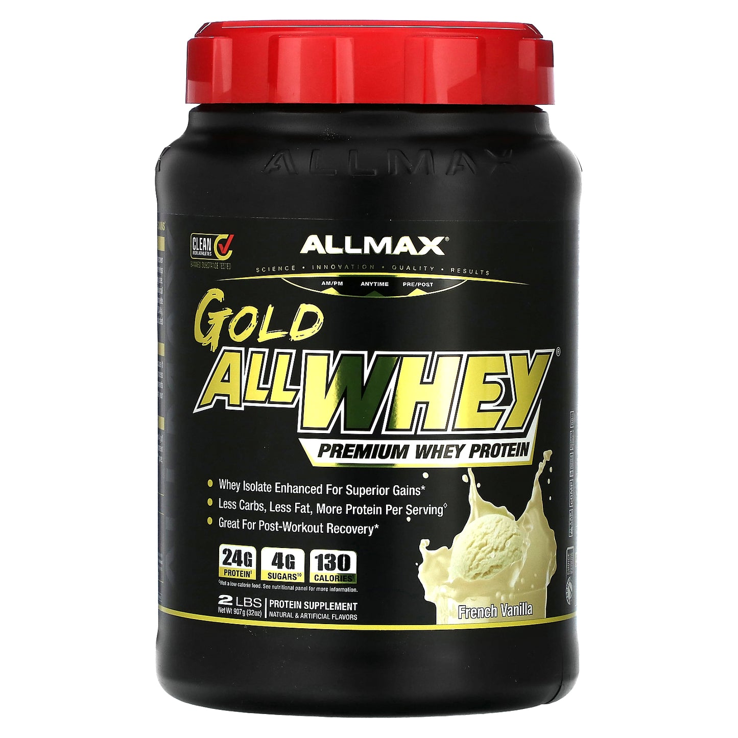 ALLMAX, GOLD ALLWHEY®, Premium Whey Protein, French Vanilla, 2 lbs (907 g)