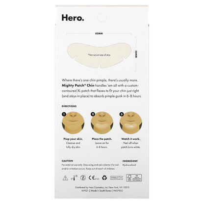 Hero Cosmetics, Mighty Patch® Chin, 10 Hydrocolloid Patches