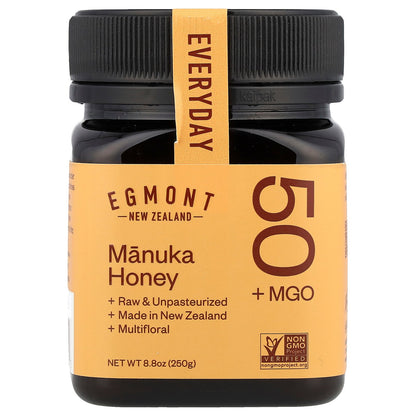 Egmont Honey, Manuka Honey, Raw & Unpasteurized, MGO 50+ , 8.8 oz (250 g)