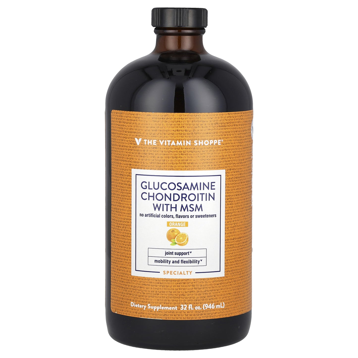 The Vitamin Shoppe, Glucosamine Chondroitin With MSM, Orange , 32 fl oz (946 ml)