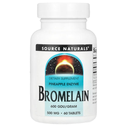 Source Naturals, Bromelain 600 GDU/Gram, 500 mg, 60 Tablets