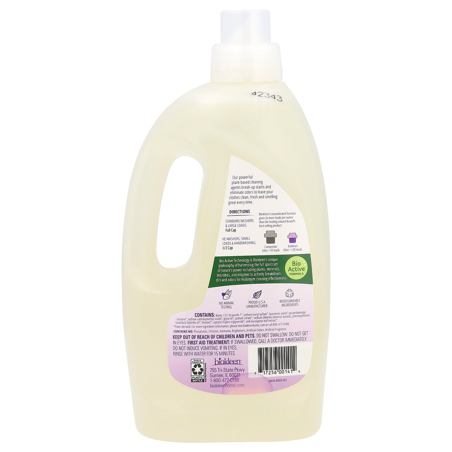 Biokleen, Laundry Liquid, Lavender Lily , 64 fl oz (1.89 L)