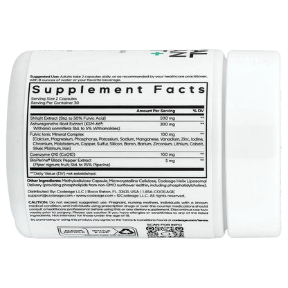 Codeage, Eternal, Liposomal Himalayan Shilajit+, 60 Vegetable Capsules