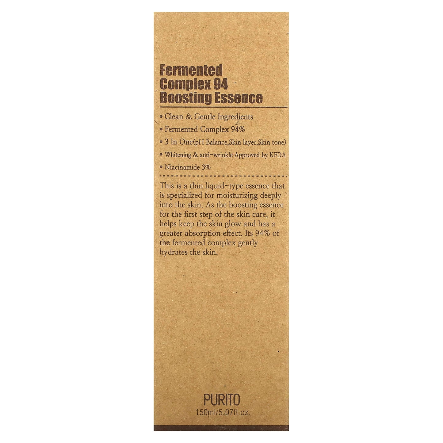 Purito, Fermented Complex 94 Boosting Essence, 5.07 fl oz (150 ml)