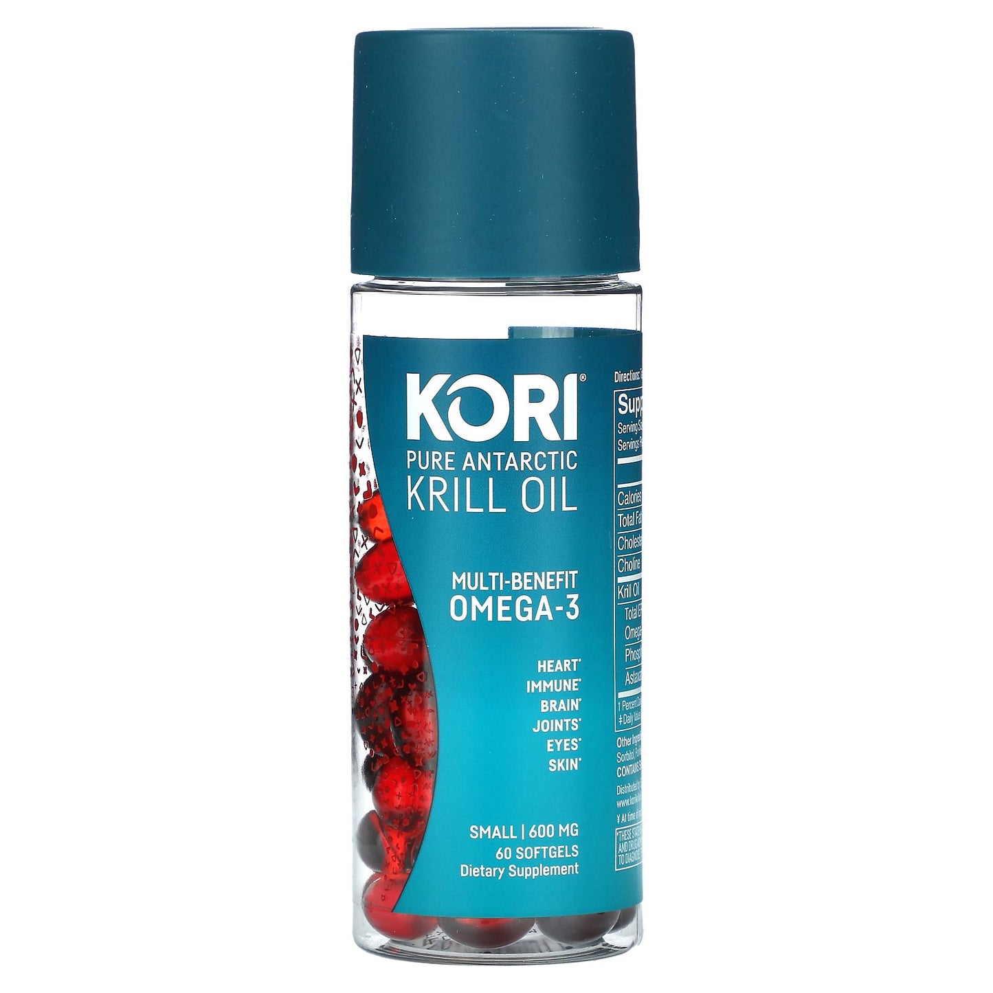 Kori, Pure Atlantic Krill Oil, Multi-Benefit Omega-3, 600 mg, 60 Softgels