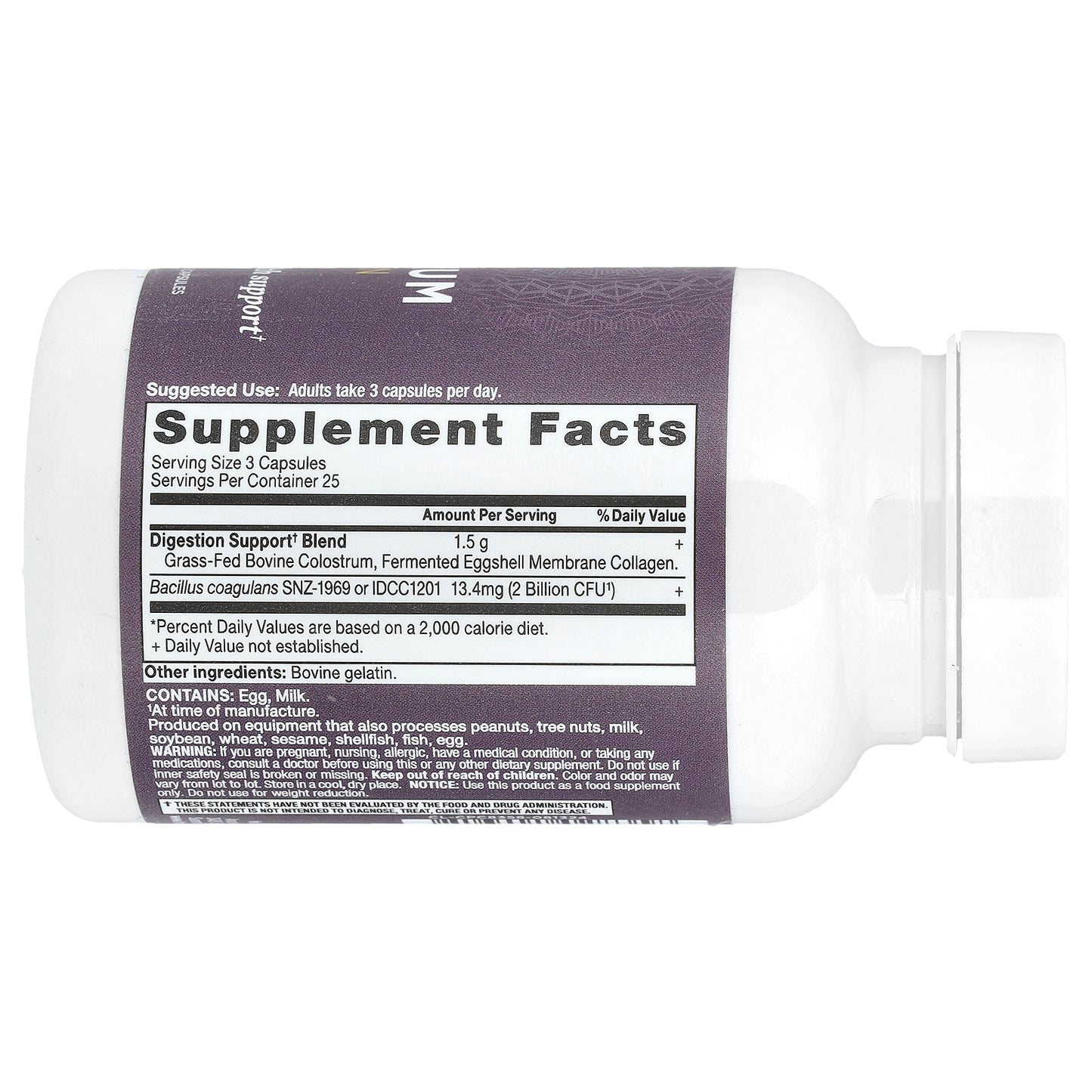 Ancient Nutrition, Colostrum + Collagen, 75 Capsules