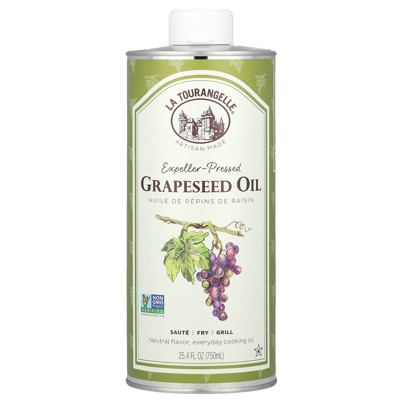 La Tourangelle, Expeller-Pressed Grapeseed Oil, 25.4 fl oz (750 ml)