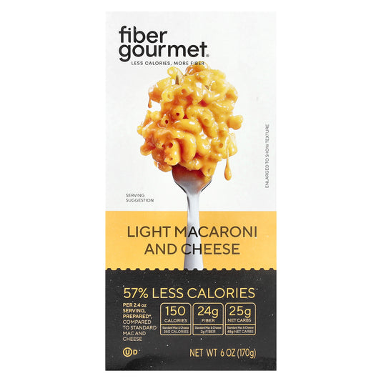 Fiber Gourmet, Light Macaroni and Cheese, 6 oz (170 g)