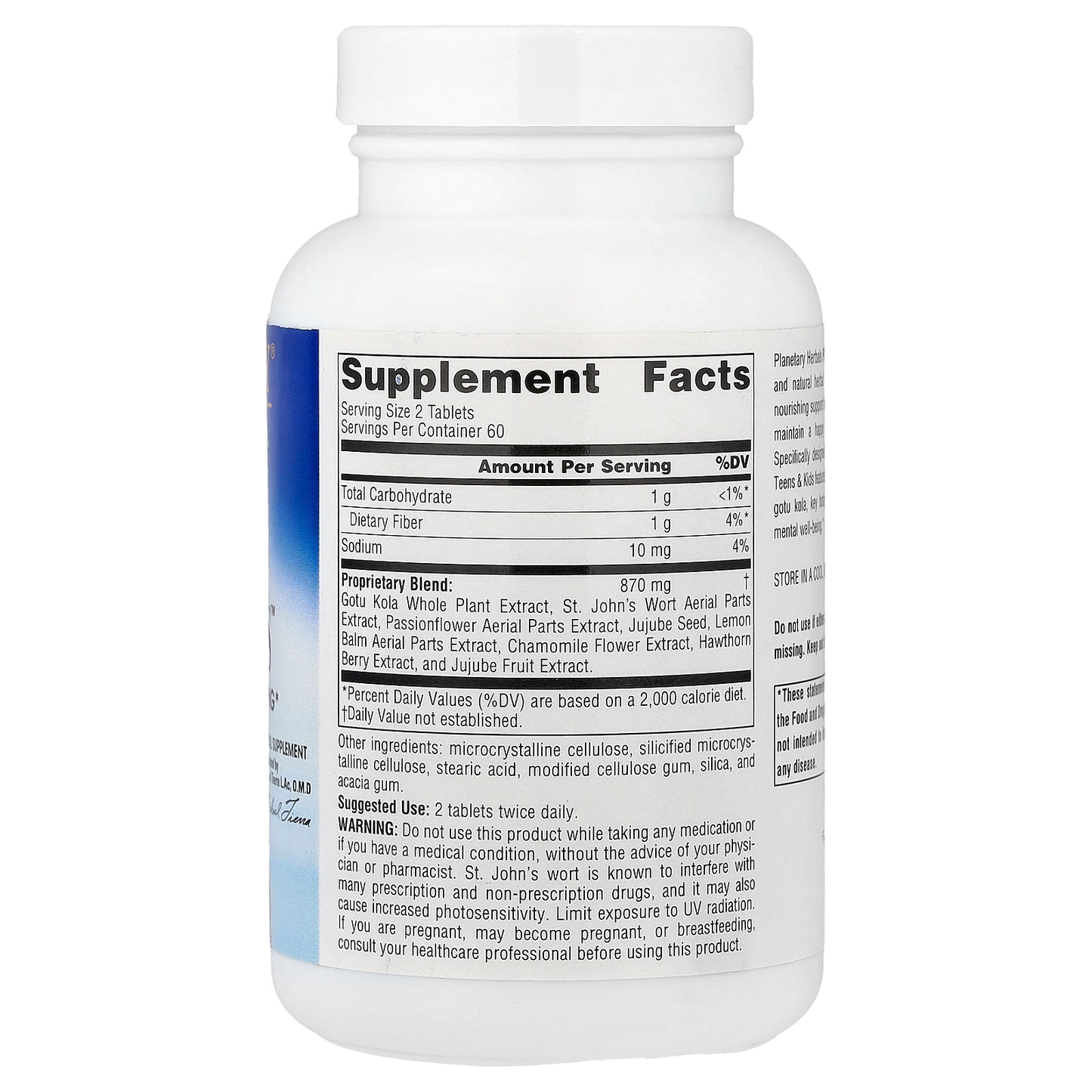 Planetary Herbals, Positive Teens & Kids™, 120 Tablets