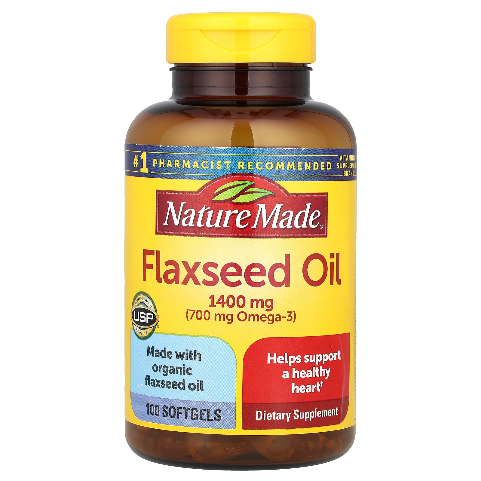 Nature Made, Flaxseed Oil, 100 Softgels