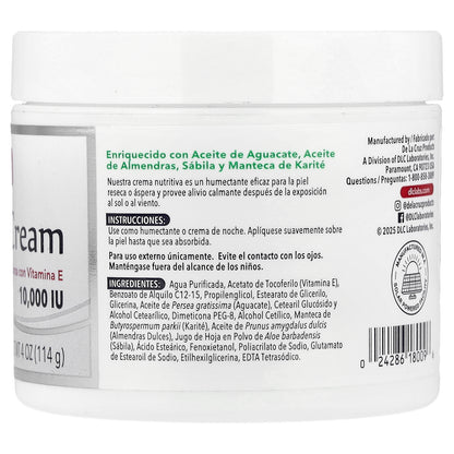 De La Cruz, Vitamin E Cream, Fragrance Free, 4 oz (114 g)