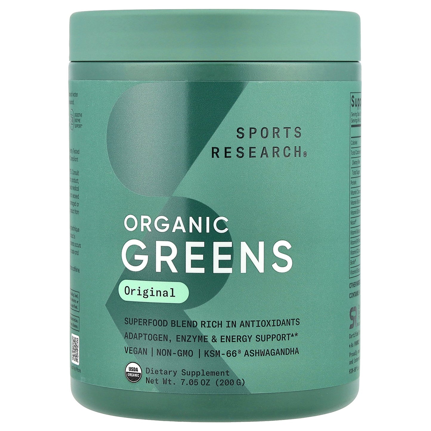 Sports Research, Organic Greens, Original, 7.05 oz (200 g)