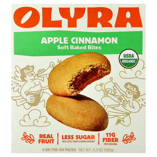 Olyra, Soft Baked Bites, Apple Cinnamon, 4 On-The-Go Packs, 5.3 oz  (150 g)