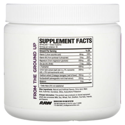 Raw Nutrition, Sleep, Mixed Berry, 5.29 oz (150 g)