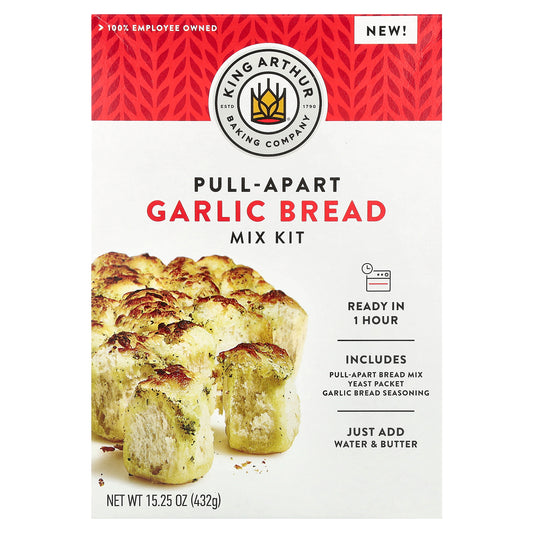 King Arthur Baking Company, Pull-Apart Garlic Bread Mix Kit, 15.25 oz (432 g)